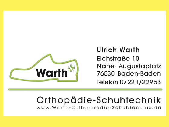 Visitenkarte Warth Orthopädie-Schuhtechnik